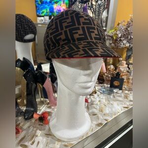 Fendi Black and Brown Monogram Cap NWOT!